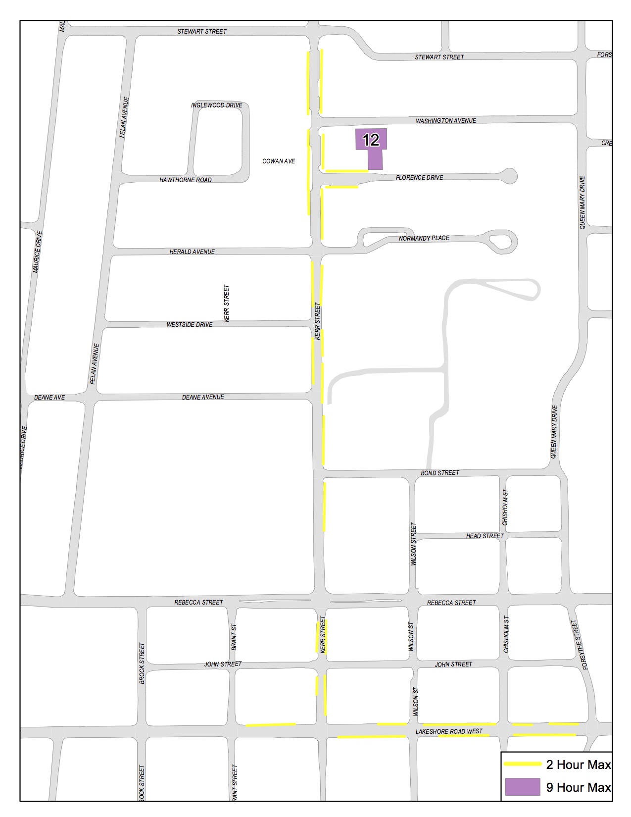 Kerr Village BIA Parking Map